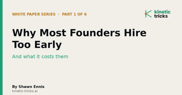 Why Most Founders Hire Too Early — And What It Costs Them